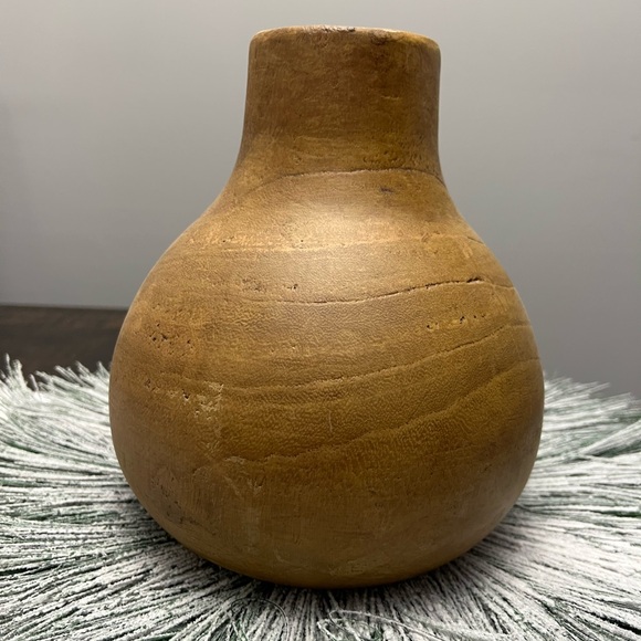 Decorative Solid Wood Rustic Vase - Picture 4 of 4
